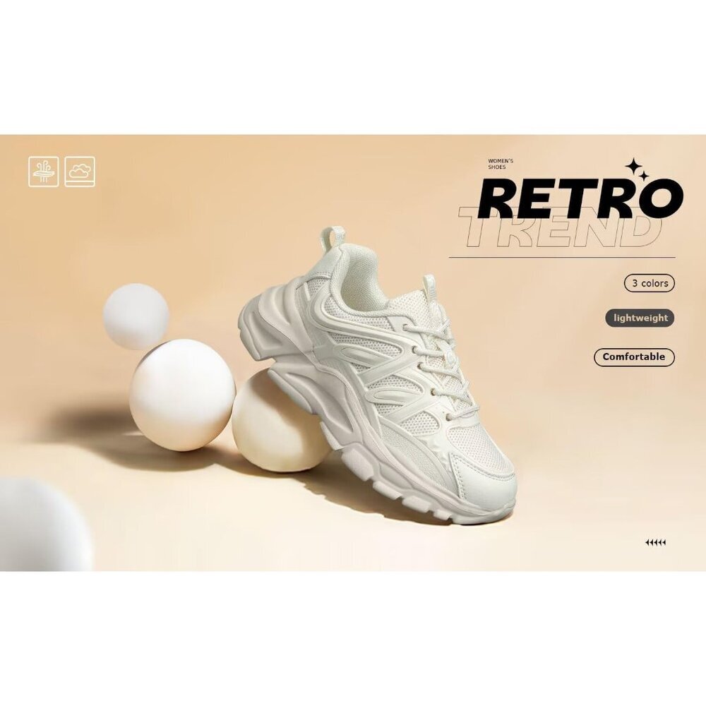 Women's Beige Slip-On Running Shoes Lightweight Mesh Walking Sneakers for Gym - Picture 2 of 7